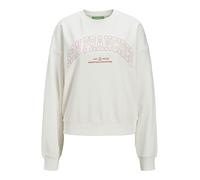 Jack & Jones Damen Jxmerle Spring RLX Short Ls Crew SWT Sweatshirt, Vanilla Ice, XS EU