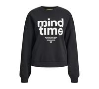 Jack & Jones Damen Jxmimi RLX Ls Print Crew SWT, Schwarz, XL EU
