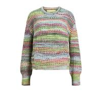 Jack & Jones Damen Jxsimone Space Dye Crew Neck Knit Noos Strickpullover, Limeade/Stripes:/6 Multi Space Dye, XS