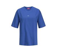 JACK & JONES Damen T-Shirt Jjxx Jxandrea Ss Loose Every Logo Tee Noos, Blue Iolite/Print:white Logo, XL