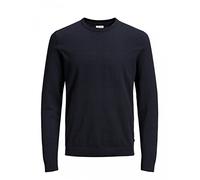 JACK & JONES Dünner Langarm Strickpullover Rundhals Basic Sweater Shirt Jumper JJEBASIC