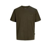 Kurzarmshirt JACK & JONES "JJEDOVER SLUB TEE SS NOOS", Herren, Gr. XXL, rosin, Jersey, Obermaterial: 95% Baumwolle, 5% Elasthan, unifarben, relaxed fit normal, Rundhals, Shirts, Baumwollmischung, rela