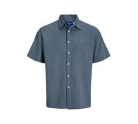 Jack & Jones Kurzram-Freizeithemd Herren Regular Fit Baumwolle blau, S