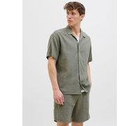 Jack & Jones - JOREASTER PATRAS RESORT SHIRT SS LN mulled basil - Gr. - M