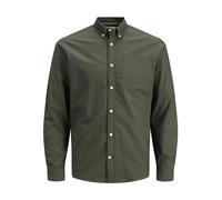 Jack & Jones Oxford Langarmhemd XL Forest Night / Slim Fit