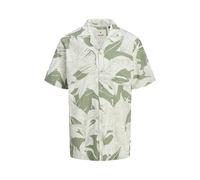 JACK&JONES - JPRBLUBAHAMAS PRINT RESORT S/S SHIRT LN hedge green - Gr. - S