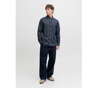 Jack & Jones Hemd Jprblubarkley Flannel X-Mas L/S – Regular fit Dunkelblau Größe L Herren Plussize