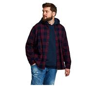 Jack & Jones Regular Fit Freizeithemd aus Twill Modell 'Gingham' in Dunkelrot, Größe XL