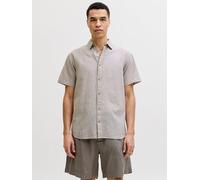 Jack & Jones Hemd "Summer" in Taupe - Größe L | Herren Plussize