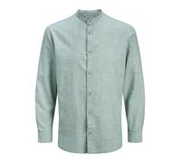 Jack & Jones Esummer Linen Blend Band Langarmhemd M Granite Green