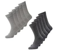 JACK & JONES Herren 10er Pack Socken (DE/NL/SE/PL, Alphanumerisch, Einheitsgröße, Regular, Regular, Light Grey Melange/Dark Grey Melange)