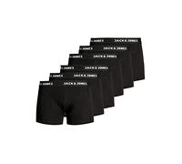 JACK & JONES Herren 6er-Pack Boxer-Shorts Unter-Hosen Multipack Pants Trunks, Farbe:Schwarz, Größe:S