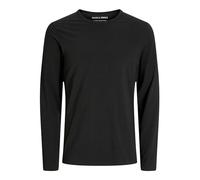 JACK & JONES Herren Basic O-neck T-shirt L/S Noos Langarmshirt, Schwarz, XL EU