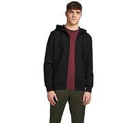 JACK & JONES Herren Basic Reißverschluss Baumwoll Hoodie - Schwarz - S