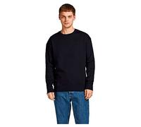 JACK & JONES Herren Basic Sweater | Langarm Shirt Rundhals Pullover | Warmer Jumper ohne Kapuze JJESTAR, Farben:Schwarz, Größe Pullover:XL