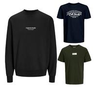 JACK & JONES Herren - Big Size Box 3 teilig - Sweat Hoodie Pullover T Shirt Übergröße Plus Size 3XL 4XL 5XL 6XL 7XL 8XL zr99a (5XL, BigSize Box 13)