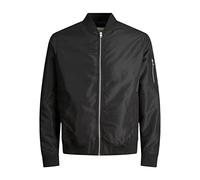 JACK & JONES Herren-Bomberjacke, 100 % Polyester, langärmelig, Schwarz , L
