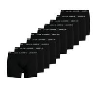 JACK&JONES Herren Boxer Shorts, 10er Pack - JACHUEY TRUNKS PLUS, Baumwoll-Stretch Schwarz / 2XL XXL Schwarz
