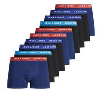 JACK AND JONES JACK&JONES Herren Boxer Shorts, 10er Pack - JACLEE TRUNKS, Baumwoll-Stretch (TB_12144536-10P) M Schwarz/Blau