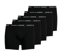 JACK&JONES Herren Boxer Shorts, 5er Pack - JACHUEY TRUNKS PLUS, Baumwoll-Stretch Schwarz 7XL