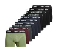 Boxershorts JACK & JONES "Boxershort JACTIMOTHY SOLID TRUNKS 10 PACK 10er Pack", Herren, Gr. XXL, bunt (schwarz, blau, grün, rot), Obermaterial: 95% Baumwolle CO. 5% Elasthan EL., Unterhosen (57677413