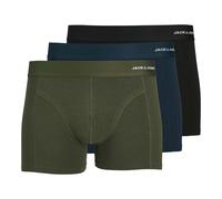 JACK & JONES Herren Jacbasic Bamboo Trunks 3 Pack Noos Boxershorts, Forest Night, M EU