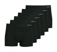 JACK&JONES Herren Boxershorts, 6er Pack - JACBASIC BAMBOO TRUNKS, Viskose-Baumwoll-Mix Schwarz M