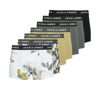 JACK&JONES Herren Boxershorts, 7er Pack - JACABSTRACT TRUNKS 7 PACK, Baumwoll-Stretch Schwarz/Grau/Khaki/Weiß S