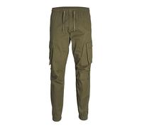 JACK & JONES Herren Cargohose JPSTKANE JJNOAH Cuffed -Relaxed Fit - S M L XL XXL, Größe:S, Farbvariante:Olive Night 12242264