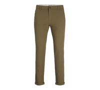 JACK & JONES Herren Chino | Baumwolle | Regular Fit | unifarben | elastisch | Knopf | klassisch-Style | ideal für Basic