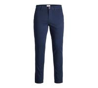 JACK & JONES Herren Chino Hose Stretch Pants Konischer Schnitt Slim Fit Look JPSTMARCO JJBOWIE, Farben:Navy, Größe Hosen:29W / 32L, Beinlänge:L32