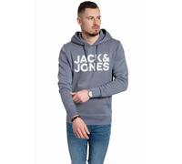 JACK & JONES Herren Corp Logo Sweat Hood Kapuzen Sweatshirt Basic Jumper Reg Fit (China Blau(Corp 840, XL))