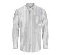 JACK & JONES Herren Einfarbiges Plus Size Hemd Basic Übergrößen Langarm Shirt Uni Business JJEOXFORD, Crockery , 7XL