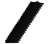 JACK&JONES Herren Füßlinge, 20er Pack - JACBASIC MULTI SHORT SOCK, Socken, Baumwollmischung, 40-46, einfarbig Schwarz 40-46