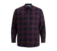 JACK & JONES Herren Hemd Jjegingham Twill Shirt L/S Noos, Rot (Port Royale/Slim Fit), XL