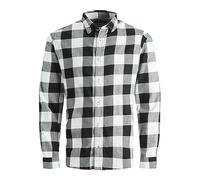 JACK & JONES Herren Hemd Jjegingham Twill Shirt L/S Noos, Whisper Weiß, L