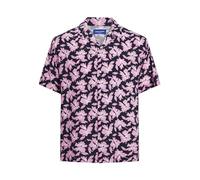JACK & JONES Herren Hemd Jorluke Palma AOP Resort Shirt Ss Ln, Prism Pink, S