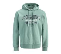 Jack & Jones JJELOGO SWEAT HOOD 2 COL L 12279649 Mineral Blue (910707) Türkis L
