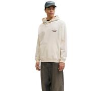 Jack & Jones Kapuzensweatshirt JORNORREBRO TYPO BACK SWEAT HOOD SN Herren Gr. M antique weiß