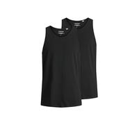 Muskelshirt JACK & JONES "JACBASIC TANKTOP 2 PACK NOOS", Herren, Gr. L, schwarz, Jersey, Obermaterial: 100% Baumwolle, unifarben, regular fit normal, Rundhals, Shirts, unifarben, modisch, regular fit,