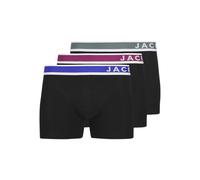 Trunk JACK & JONES "JACEASTON SOLID TRUNKS 3 PACK SN", Herren, Gr. XL, schwarz (schwarz pack:schwarz, schwarz), Jersey, Obermaterial: 95% Baumwolle, 5% Elasthan, unifarben, eng, Unterhosen (55401131-X