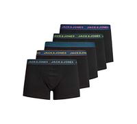 Boxershorts JACK & JONES PLUSSIZE "JACHUEY TRUNKS 5 PACK NOOS PLS" Gr. 4XL, 5 St., schwarz (black) Herren Unterhosen Jack Jones (63244428-4XL)