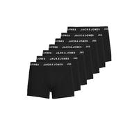 Jack & Jones Herren Trunks JACHUEY - 7er-Pack, Jersey, 95% Baumwolle/5% Elasthan, L, Schwarz