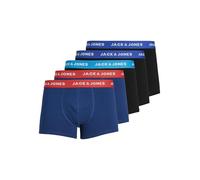 JACK & JONES Herren JacLee Trunks 5 Pack Boxershorts, Blau (Surf The Web Detail: Surft The Web/Estate Blue/Blue Jewel), XXL EU