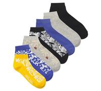 JACK & JONES Herren Jacmarbella Short Socks 7 Pack Kurzsocken, Dazzling Blue/Pack:Daffodil - LGM - Tap shoe - Dazzling blue - LGM - Tap shoe, Einheitsgröße