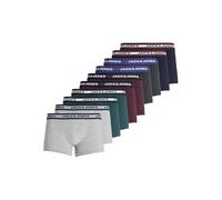 JACK & JONES Herren Jacsolid Trunks 10 Packs Boxershorts, Dark Grey Melange/Detail:sea Moss- Port Royal - Navy - Lgm - Dgm - Sea Moss - Port Royal - Navy Blazer - Lgm,M