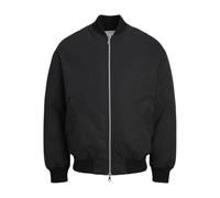 Bomberjacke JACK & JONES "JCOAURA BOMBER JACKET", Herren, Gr. S, schwarz, Web, Obermaterial: 100% Polyester, unifarben, regular fit normal, hoch geschlossener Ausschnitt, Rippbündchen, Jacken Bomberja