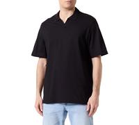 JACK & JONES Herren Jcocollective Label Polo Ss Poloshirt, Schwarz, L