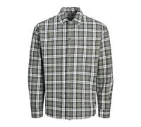 JACK & JONES Herren Jcocollective Zac Check Overshirt Ls Langarmhemd, Agave Green, L