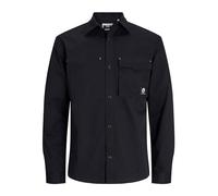 JACK & JONES Herren Jcodust Shirt Ls Sn Poloshirt, Schwarz,M